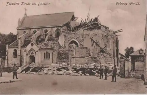 Frankreich - Frankreich - Brimont - zerstörte Kirche, Feldzug 14/15 - 1915