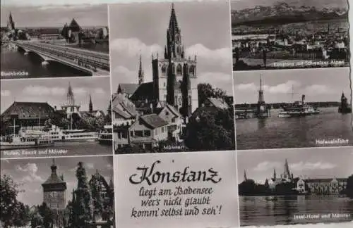 Konstanz - u.a. Hafen, Konzil und Münster - ca. 1960