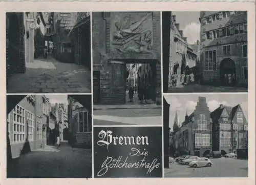 Bremen - Die Böttcherstraße - ca. 1955