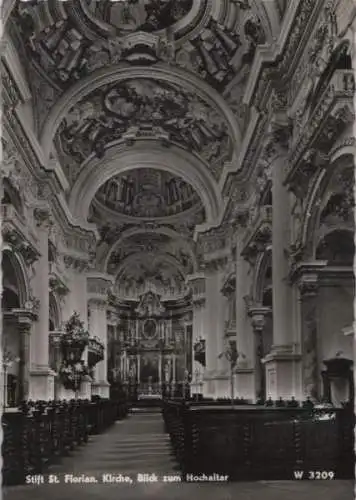 Österreich - Österreich - Sankt Florian - Stift, Blick zum Hochaltar - ca. 1960