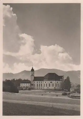 Steingaden-Wieskirche - vom Walde aus - ca. 1955