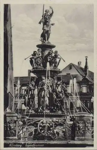 Nürnberg - Tugendbrunnen - ca. 1955