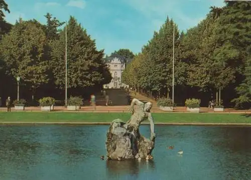 Düsseldorf - Gröne Jung mit Schloß Jägerhof - ca. 1985