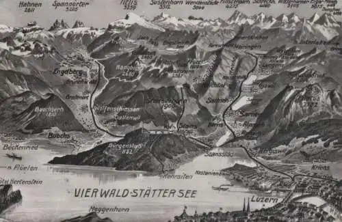 Schweiz - Schweiz - Vierwaldstättersee - Reliefkarte - 1961