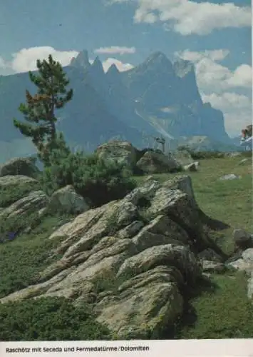 Italien - Italien - Raschötz - mit Seceda - ca. 1980