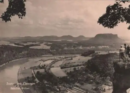 Sächsische Schweiz - Bastei mit Elbbogen - 1967