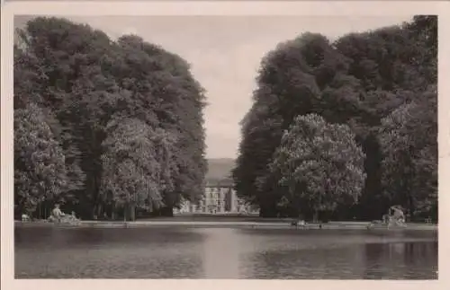 Schwetzingen - Flußgötter mit Blick auf Schloß - ca. 1960