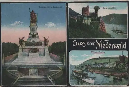 Rüdesheim - u.a. Nationaldenkmal - ca. 1920