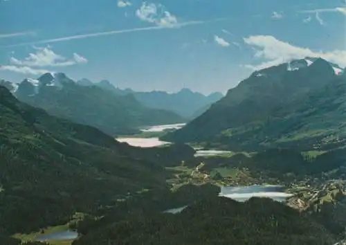 Schweiz - Schweiz - Oberengadin - Blick von Muottas Muragl auf die Seen - ca. 1985