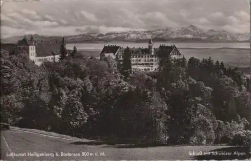 Heiligenberg - Schloß mit Schweizer Alpen - ca. 1960