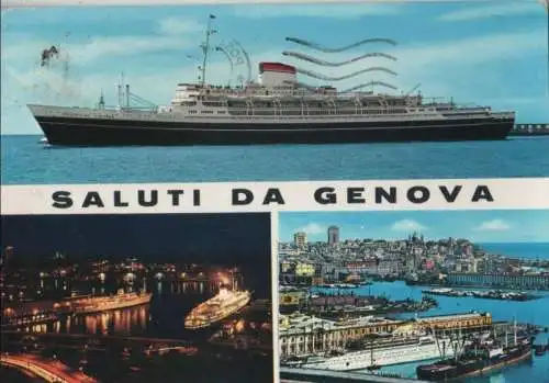 Italien - Italien - Genua - Genova - u.a. Panorama del Porto - 1966