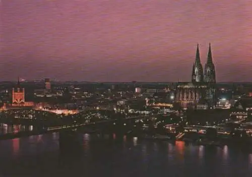 Köln - Abendblick auf Dom - ca. 1985