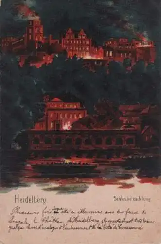 Heidelberg - Schlossbeleuchtung - ca. 1920