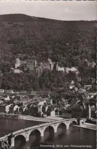 Heidelberg - Blick vom Philosophenweg - ca. 1960