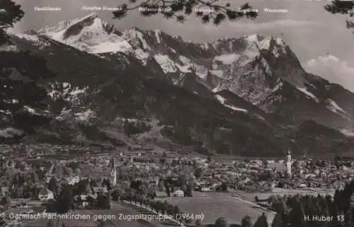 Garmisch-Partenkirchen - gegen Zugspitzgruppe - ca. 1960