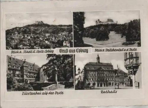 Coburg - u.a. Blick v. Veilchental - ca. 1960