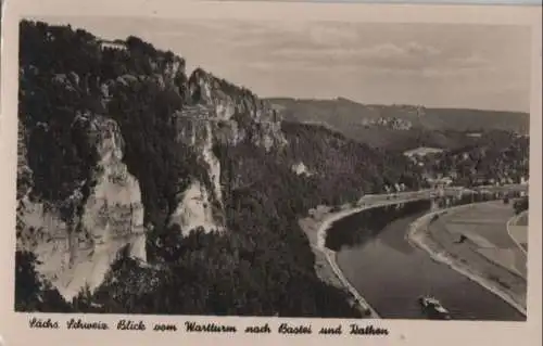 Rathen - Blick vom Wartturn - 1954