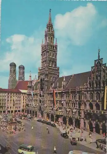 München - Rathaus mit Frauenkirche - 1964