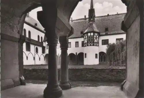 Eltville - Eberbach - Kreuzgang mit Schwedenturm - ca. 1955