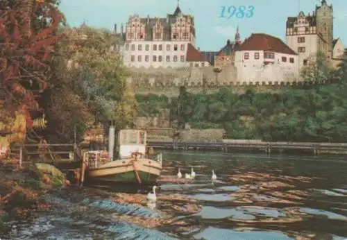 Bernburg - Schloß (Rückseite mit Text zu Bernburg bedruckt) - 1983