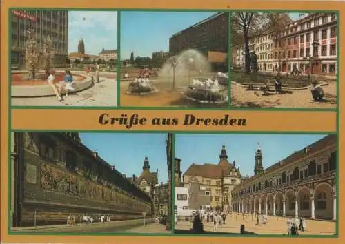 Dresden - u.a. Fürstenzug - 1990