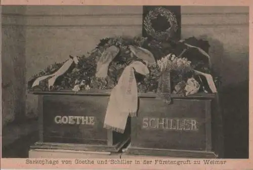 Weimar - Sarkophage von Goethe und Schiller - ca. 1940