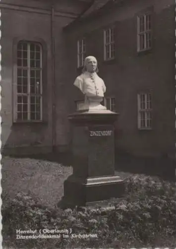 Herrnhut - Zinzendorfdenkmal im Kirchgarten - 1981