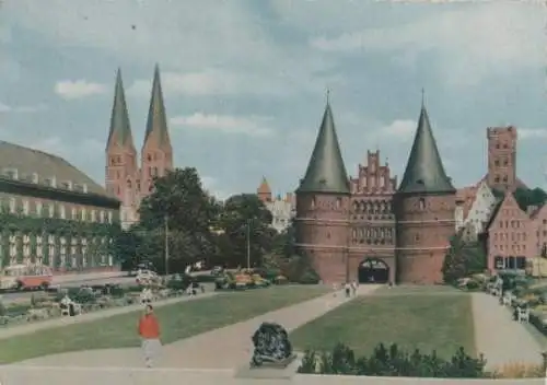 Lübeck - St. Marien und Holstentor - 1959