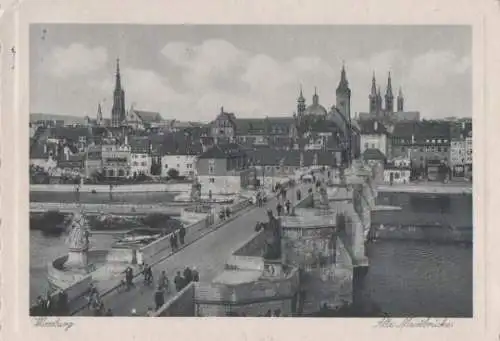 Würzburg - Alte Mainbrücke - 1934