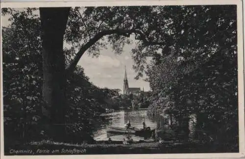 Chemnitz - Partie am Schloßteich - ca. 1950