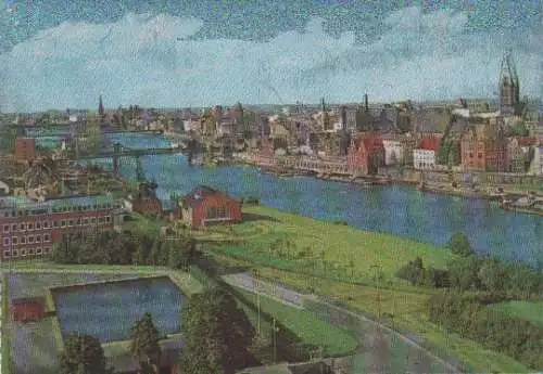 Bremen - Weser und Stadtansicht - ca. 1980