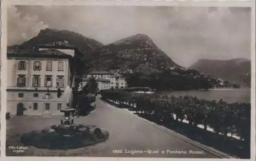 Schweiz - Schweiz - Lugano - Quai e Fontana Bossi - ca. 1950