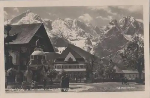 Garmisch-Partenkirchen - Marktplatz - ca. 1950