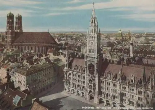 München - Rathaus m. Frauenkirche - ca. 1965