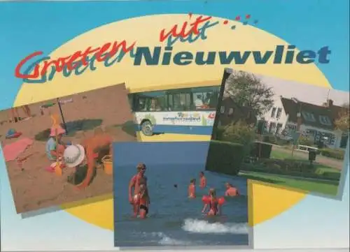 Niederlande - Niederlande - Sluis-Nieuwvliet - 4 Teilbilder - ca. 1985