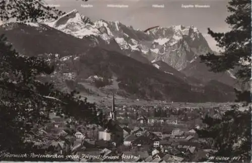 Garmisch-Partenkirchen - gegen Zugspitzgruppe - 1954