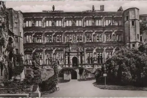 Heidelberg - Schloß, Otto-Heinrichs-Bau - ca. 1955