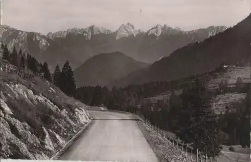 Alpenstraße - Bayrischzell-Tatzelwurm, Blick zum wilden Kaiser - 1955