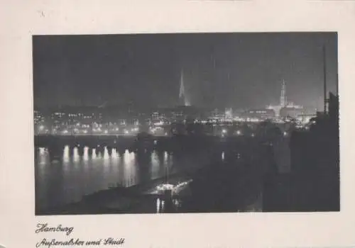 Hamburg - Außenalster und Stadt - ca. 1955