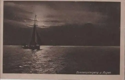 Rügen - Sonnenuntergang - ca. 1935