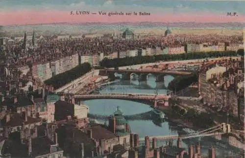 Frankreich - Frankreich - Lyon - Vue generale sur la Saone - 1929