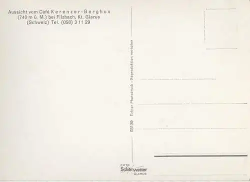 Schweiz - Filzbach - Schweiz - Café Kerenzer-Berghus