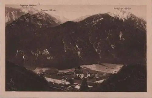 Kloster Ettal - gegen Süden - ca. 1950