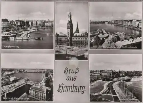 Hamburg - u.a. Ballindamm - 1956