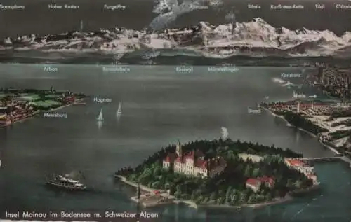 Mainau - mit Schweizer Alpen - 1956