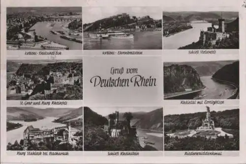 Rhein - u.a. Burg Stahleck bei Bacharach - ca. 1955