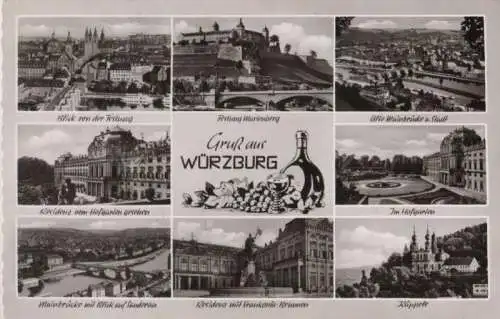 Würzburg - u.a. Blick von der festung - 1966