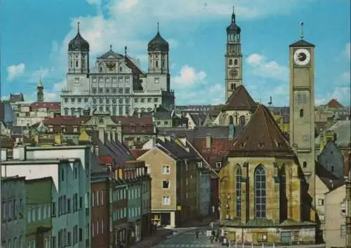 Augsburg - Jakobskirche und Rathaus - ca. 1980