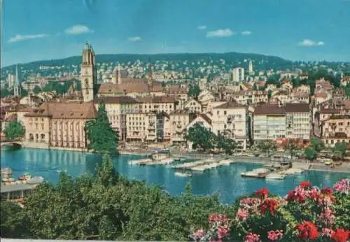 Schweiz - Schweiz - Zürich - Blick auf Limmatquai - 1971