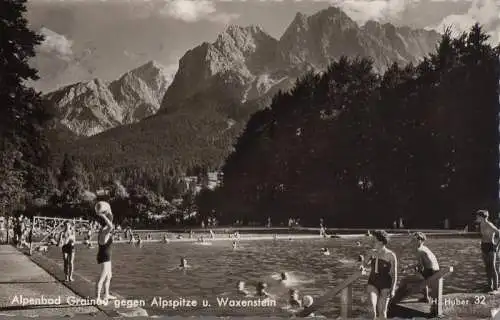 Grainau - Alpenbad gegen Alpspitze - 1959